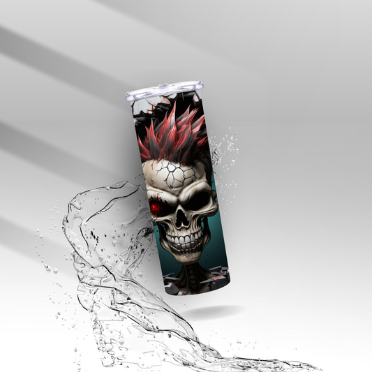 Angry Punk Skeleton, Sublimation Insulated Tumbler