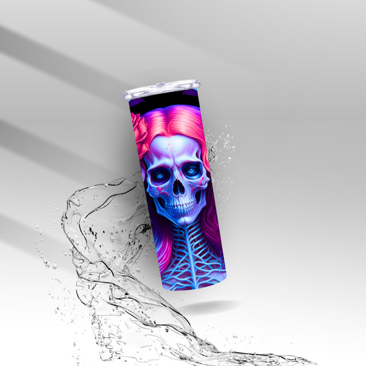 Neon Angel Skeleton, Sublimation Insulated Tumbler