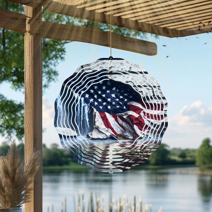 American Flag, 10 inch Garden Wind Spinner