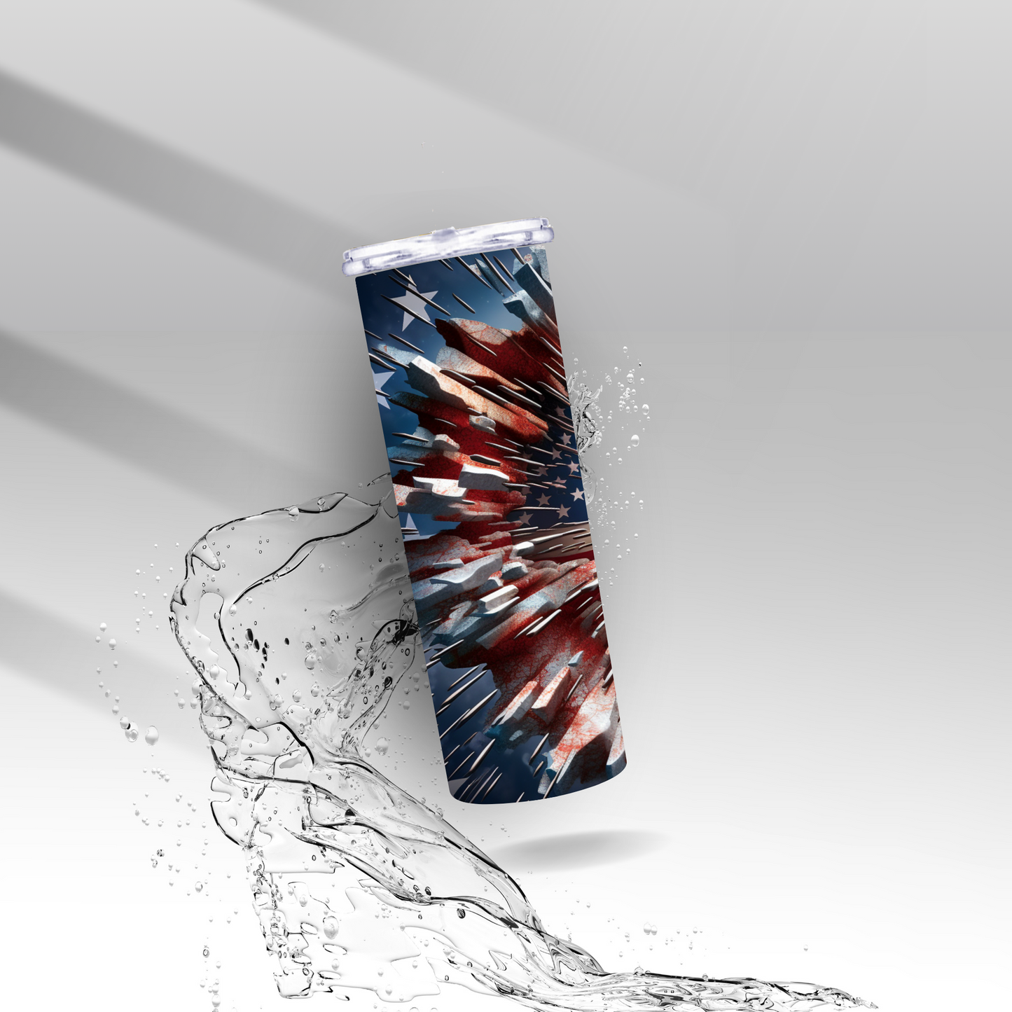 4th of July American Firework, Sublimation Insulated Tumbler
