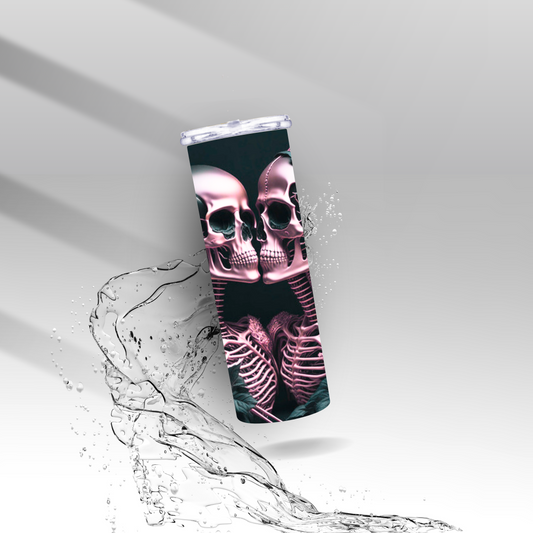 Rose Gold Skeleton Lovers, Sublimation Insulated Tumbler