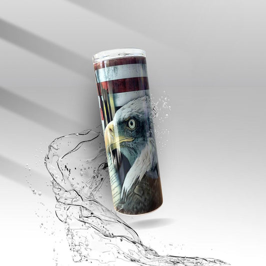Eagle and American Flag, Sublimation Insulated Tumbler