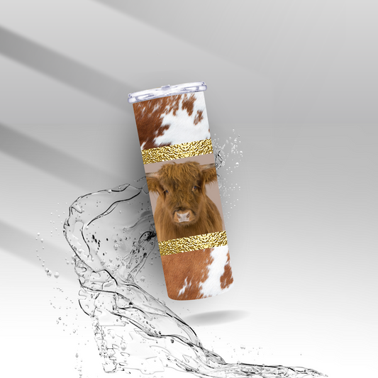 Highland Cow, Sublimation Insulated Tumbler