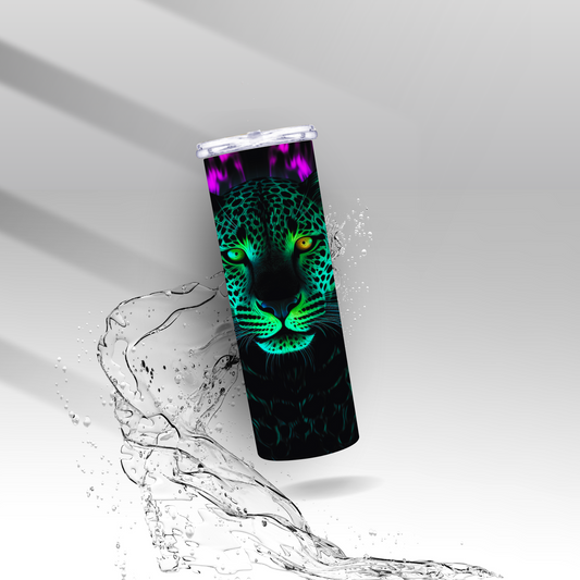 Neon Leopard, Sublimation Insulated Tumbler