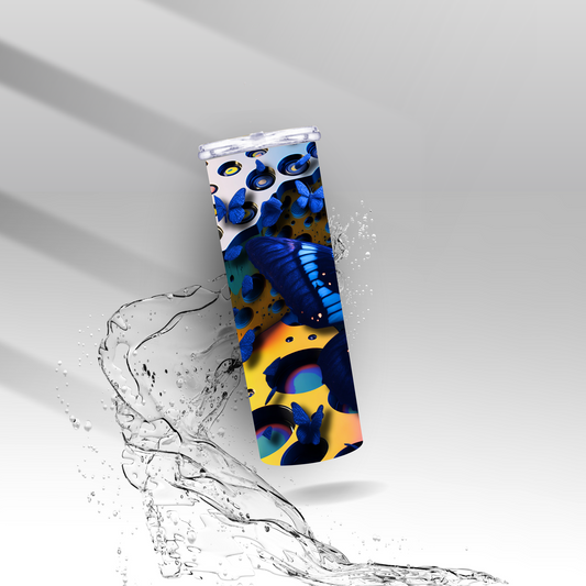 Abstract Butterflies, Sublimation Insulated Tumbler