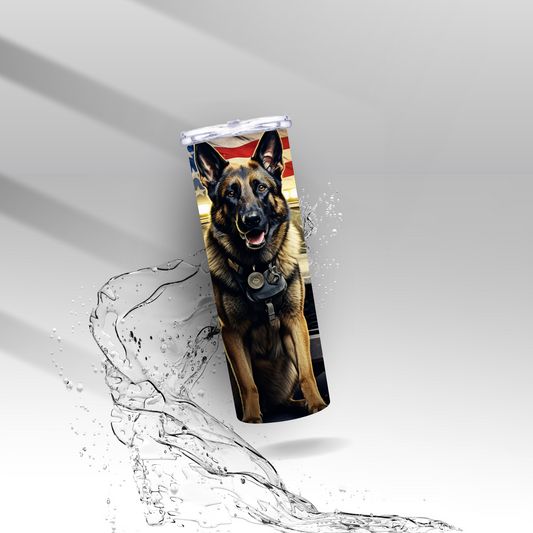 Law Enforcement K-9 Dog, Sublimation Insulated Tumbler