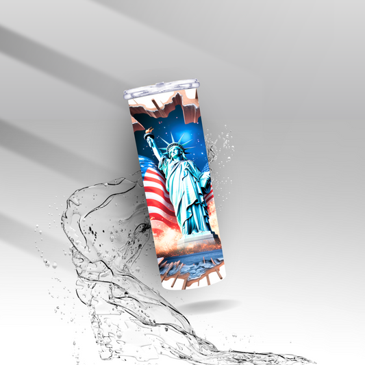Cracked Wall Freedom, Sublimation Insulated Tumbler