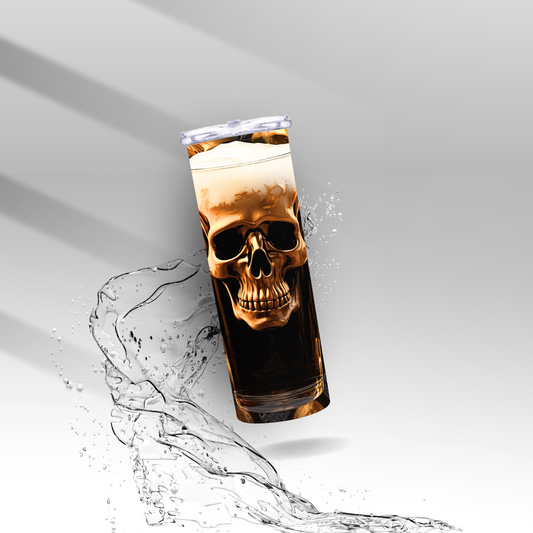 Skeleton Beer Head, Sublimation Insulated Tumbler