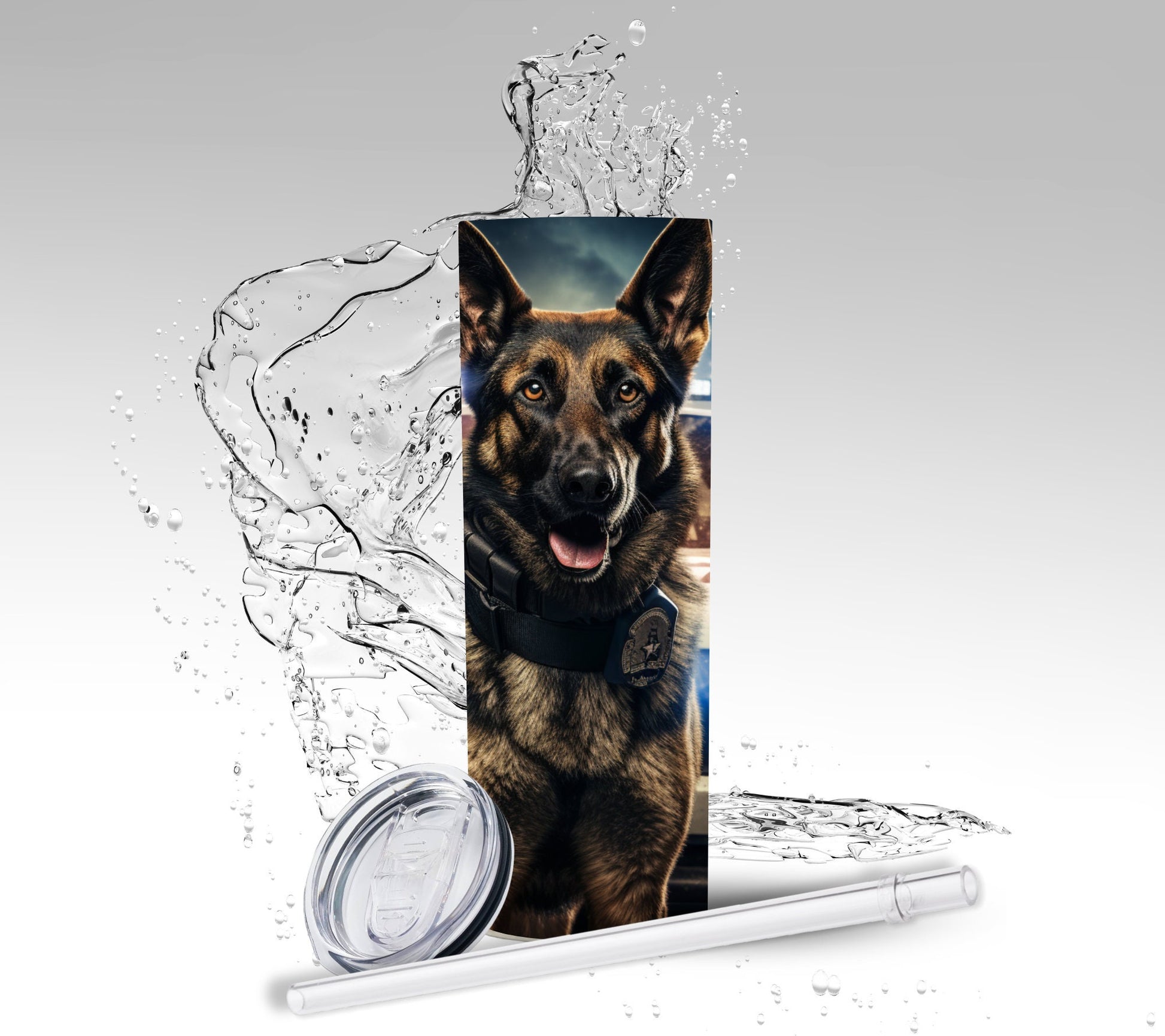 Police K-9 Dog, Sublimation Insulated Tumbler