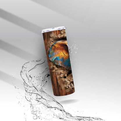 Graffiti Wall Elephant, Sublimation Insulated Tumbler