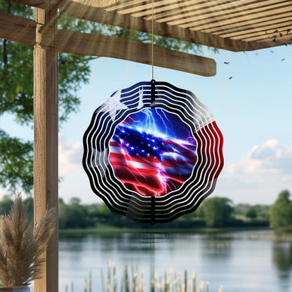 American Flag, 10 inch Garden Wind Spinner