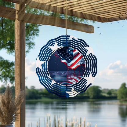 American Flag, 10 inch Garden Wind Spinner