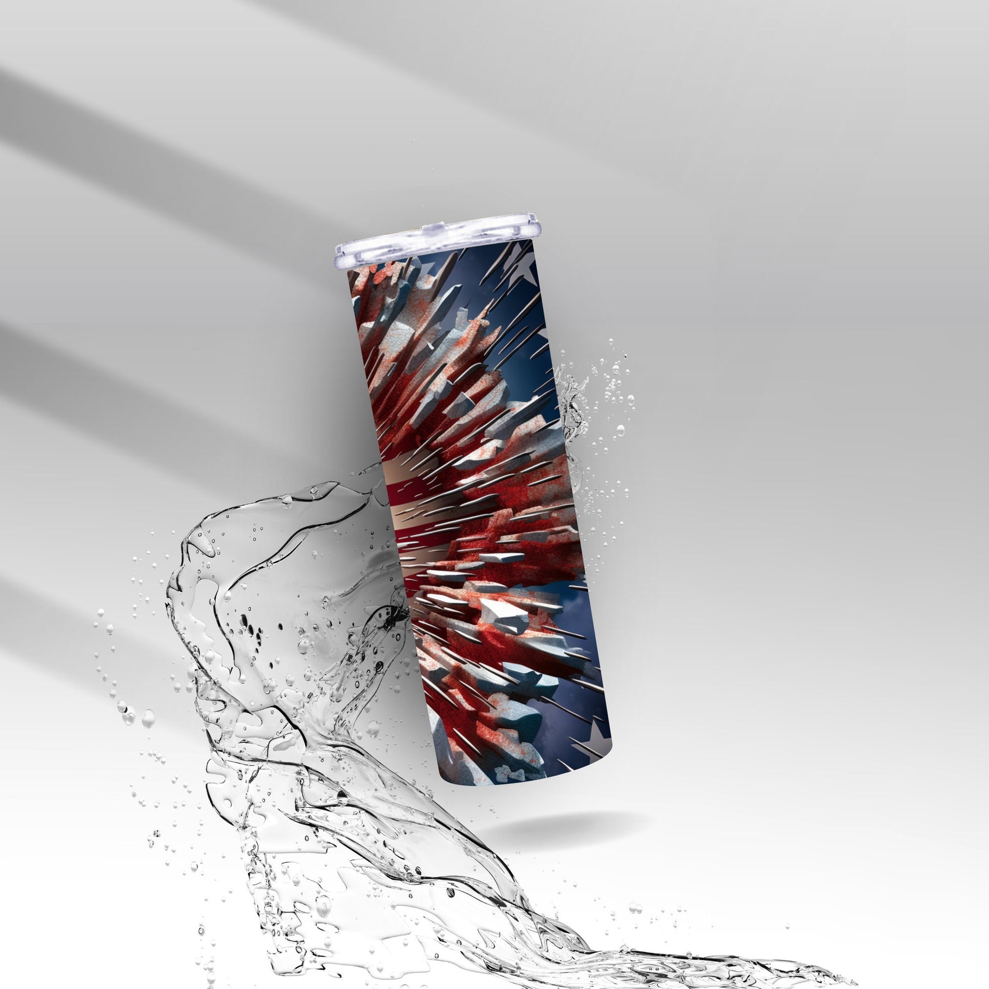 4th of July American Firework, Sublimation Insulated Tumbler