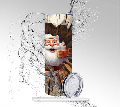 Santa’s Workshop, Sublimated 20 oz Skinny Tumbler