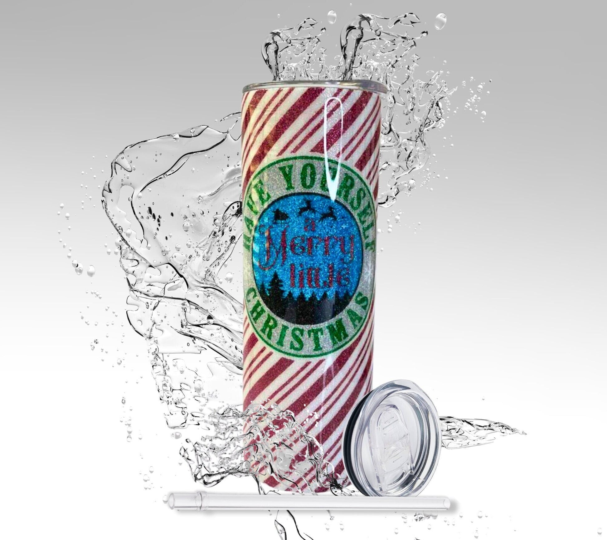 Have a Merry Christmas, Glitter Epoxy 20 oz Skinny Tumbler