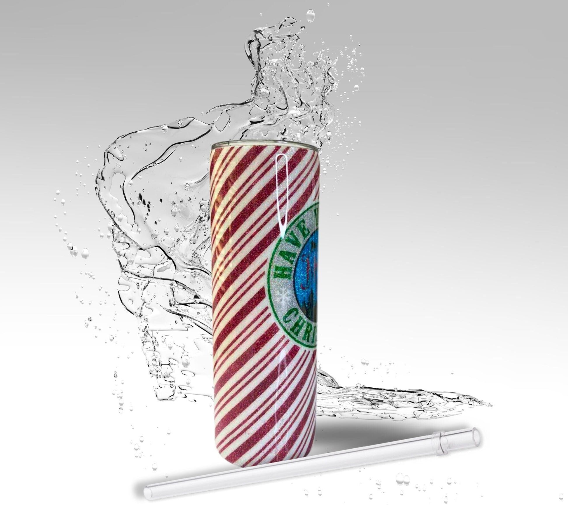 Have a Merry Christmas, Glitter Epoxy 20 oz Skinny Tumbler