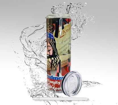 2nd Amendment Mom Bun, Sublimated 20 or 30 oz Skinny Tumbler