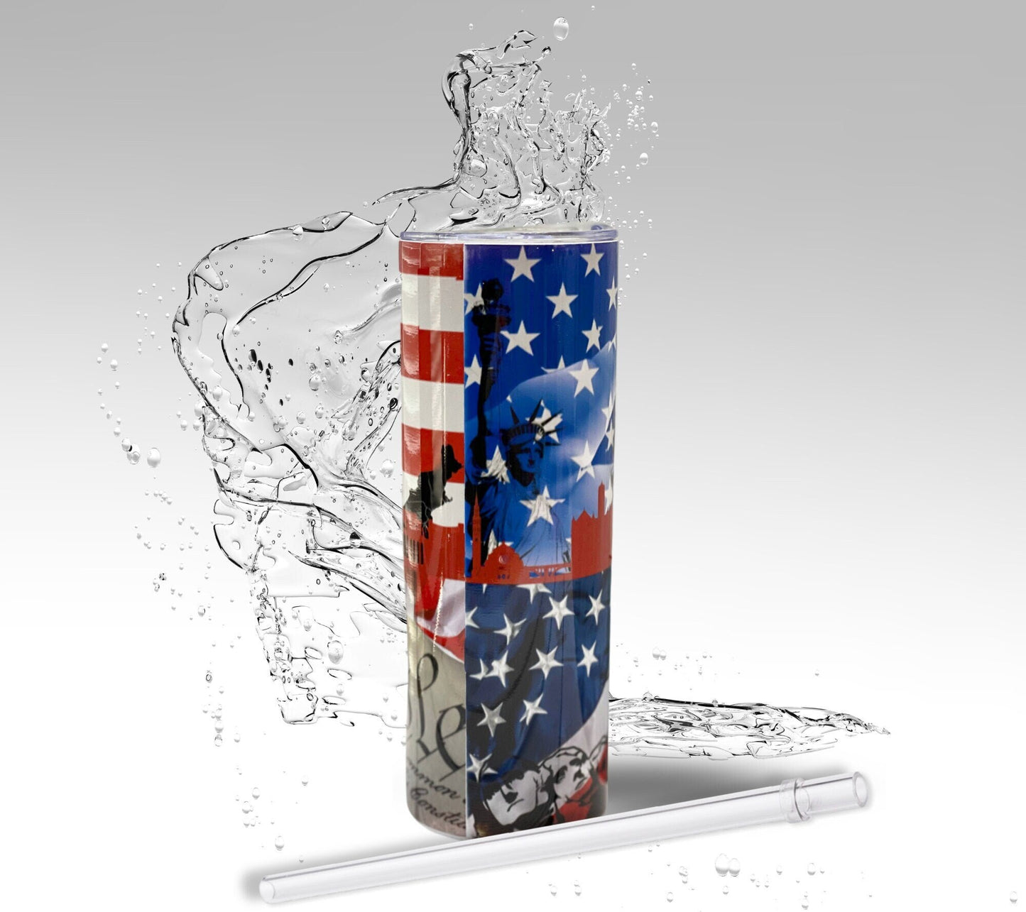 Liberty Freedom, Sublimated 20 oz Skinny Tumbler