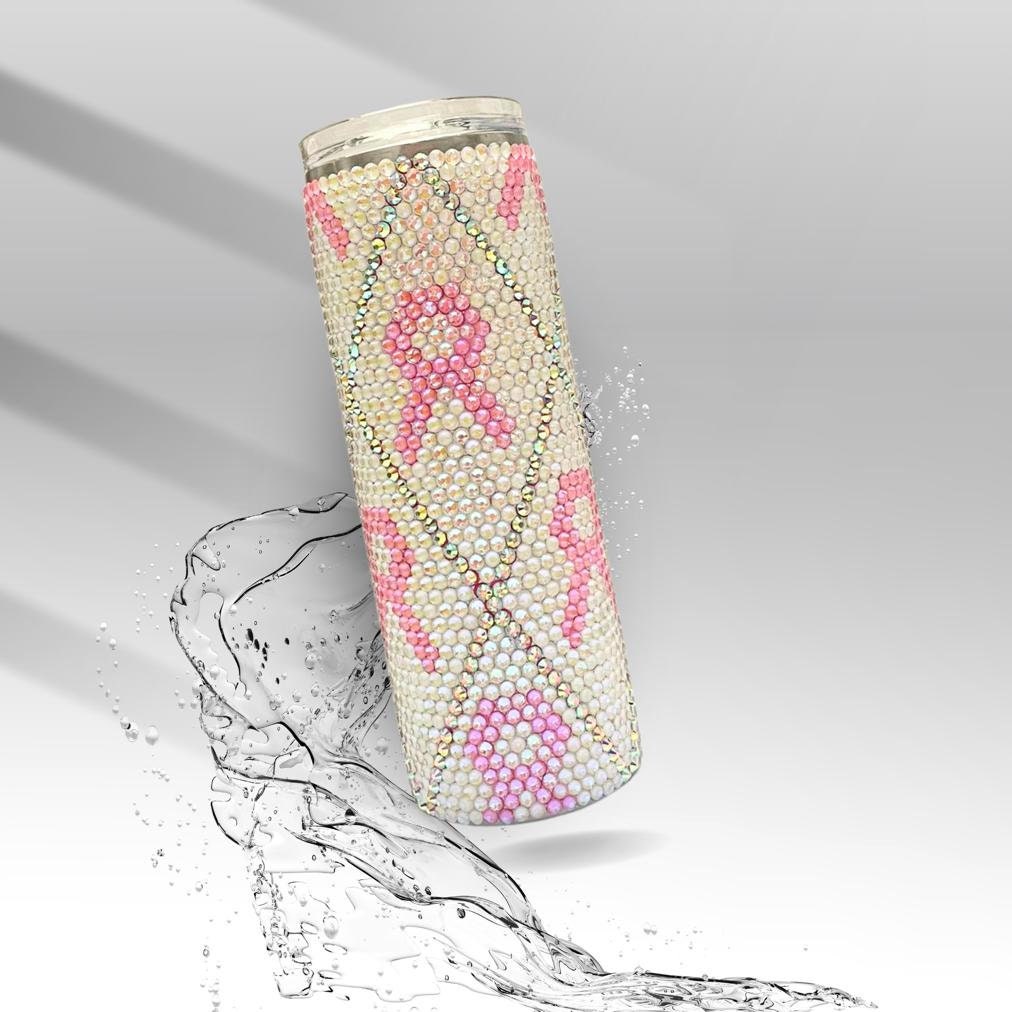 Breast Cancer Awareness, Rhinestone Insulated Tumbler