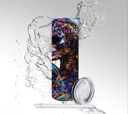 Queen Butterfly Skeleton, Sublimated 20 oz Skinny Tumbler