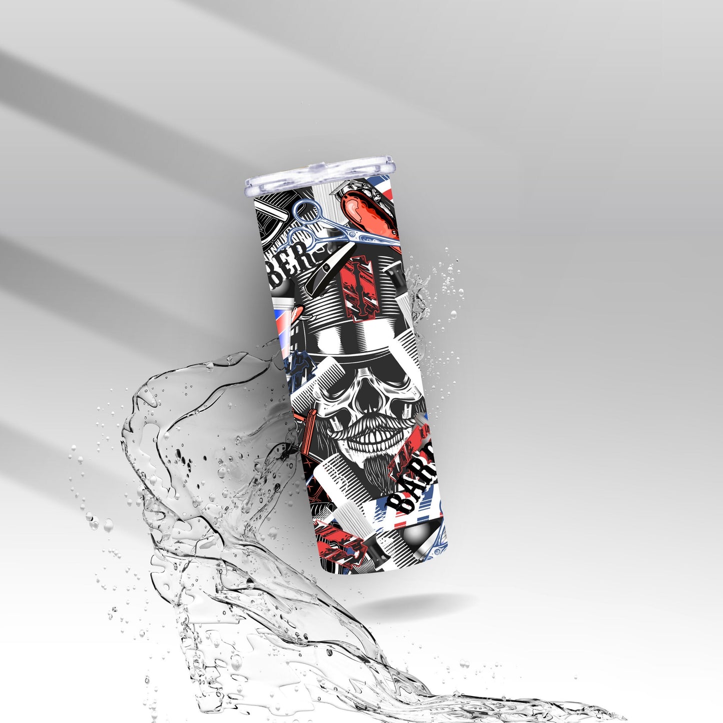 Skull Barber/BarberShop, Sublimation Insulated Tumbler