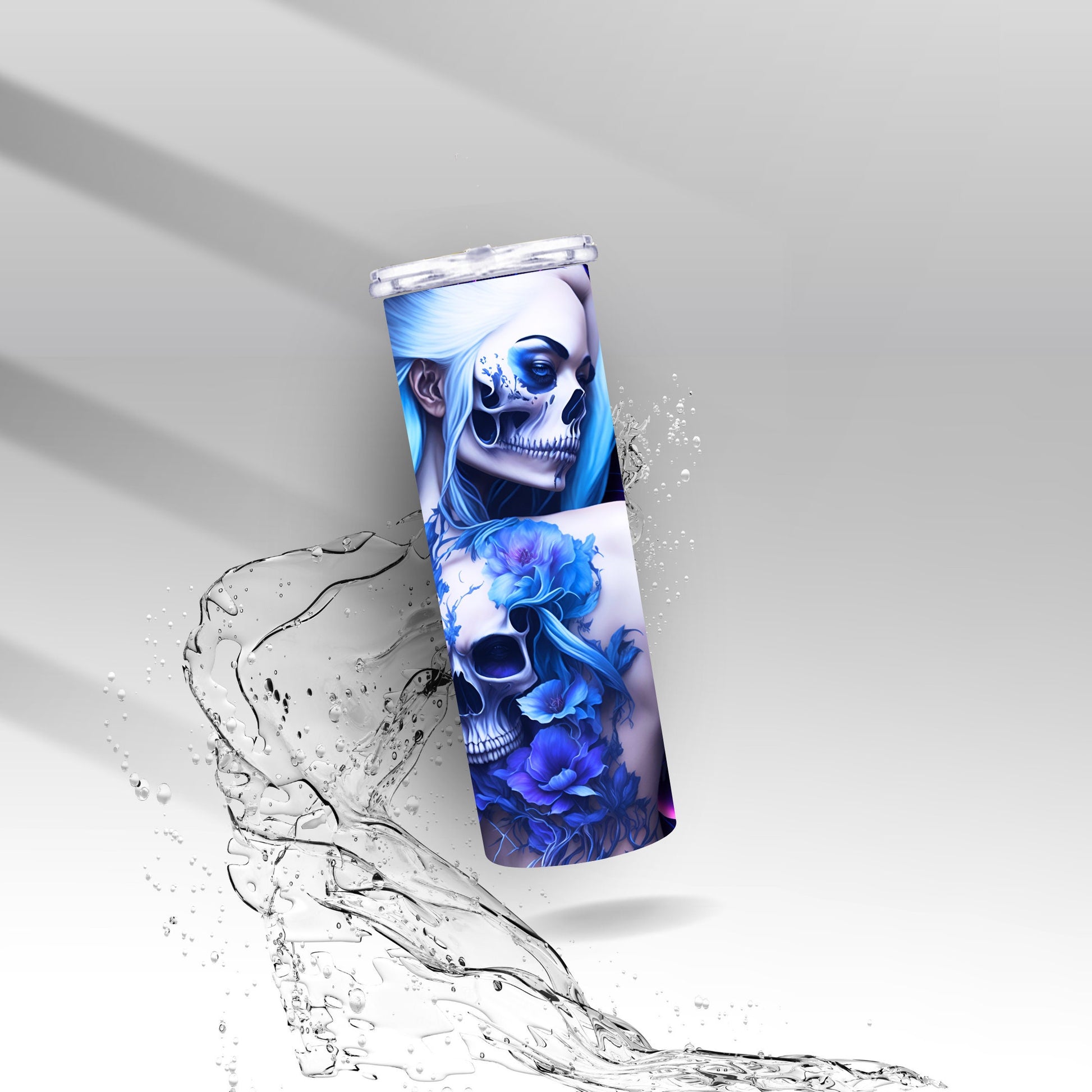 Tattooed Skull Female Skeleton, Sublimation Insulated Tumbler