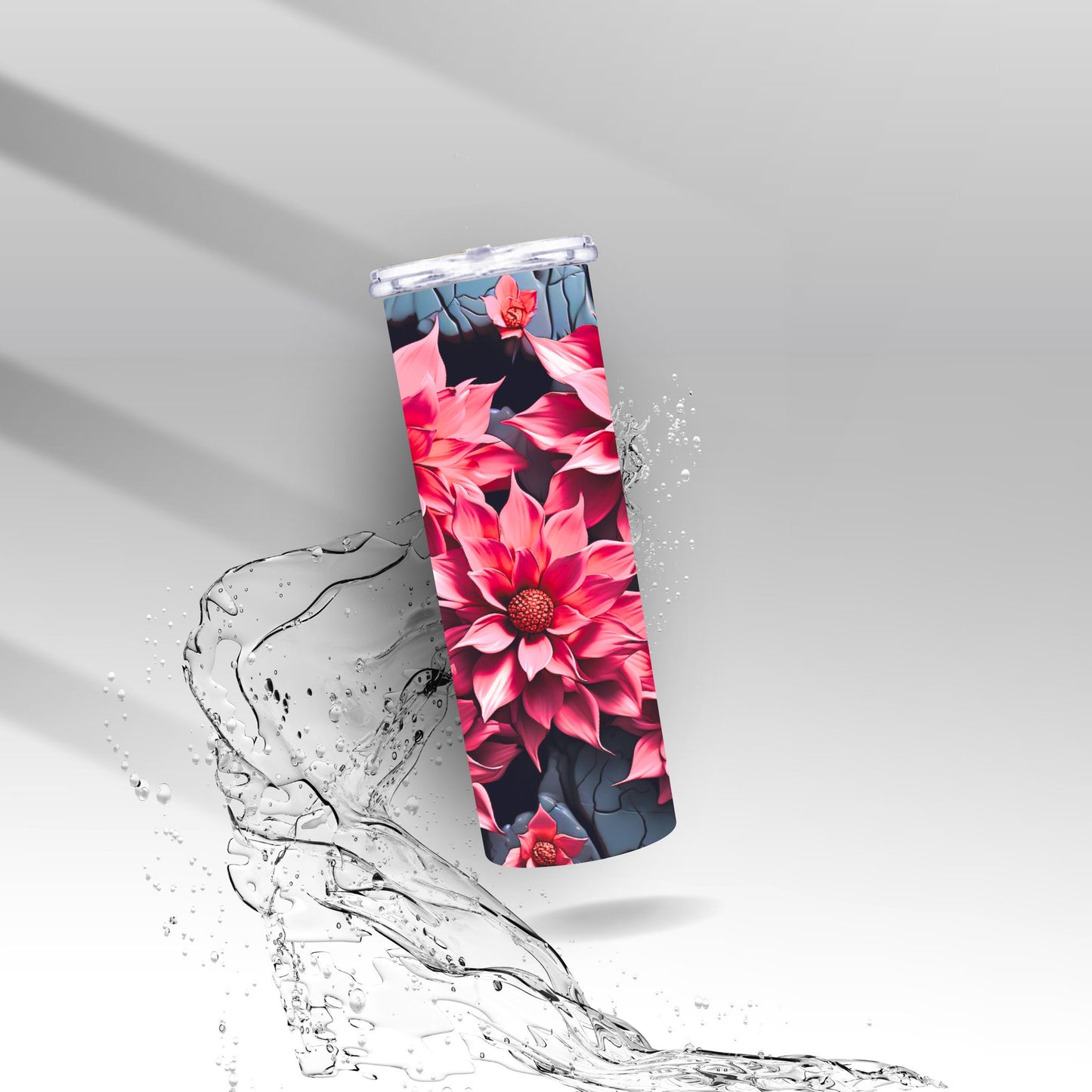 Pink Dahlias, Sublimation Insulated Tumbler