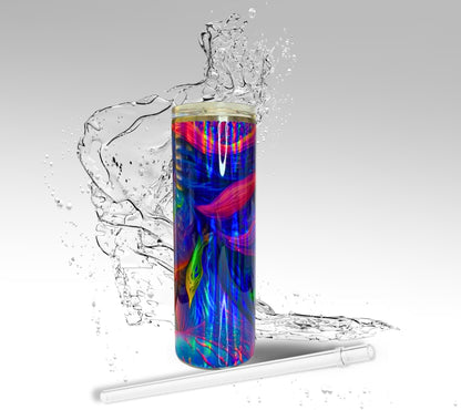 Holographic 80s Mermaid, Sublimated 20 oz Skinny Tumbler