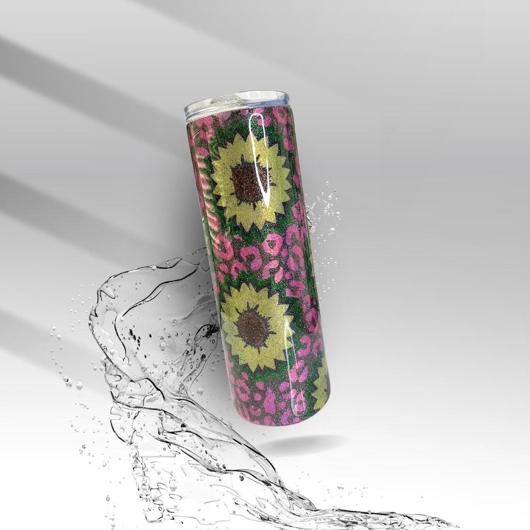 Sunflower Leopard Print, Epoxy Insulated Tumbler