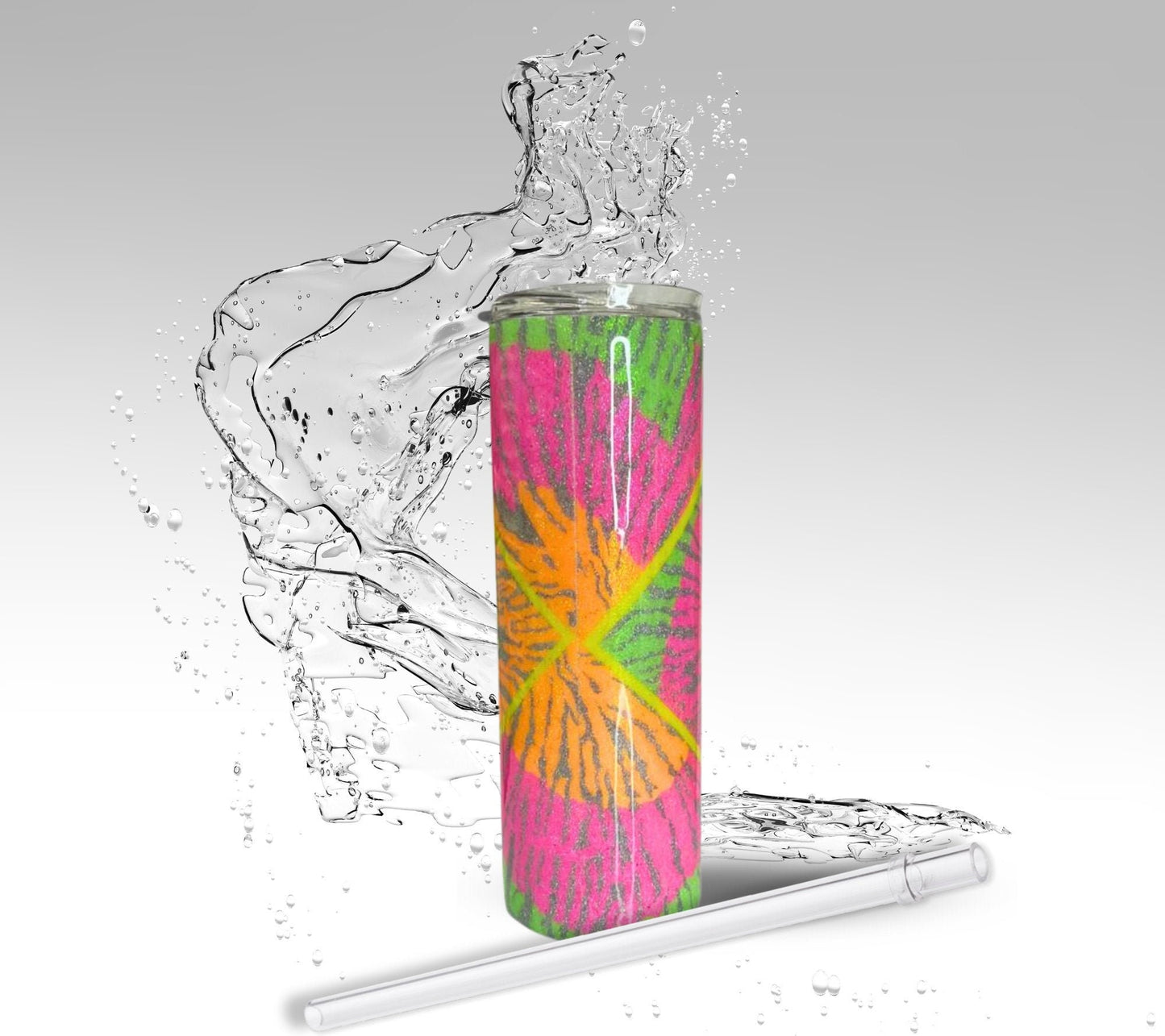 Hippie Tye Dye, Glitter Epoxy Custom Oz Tumbler