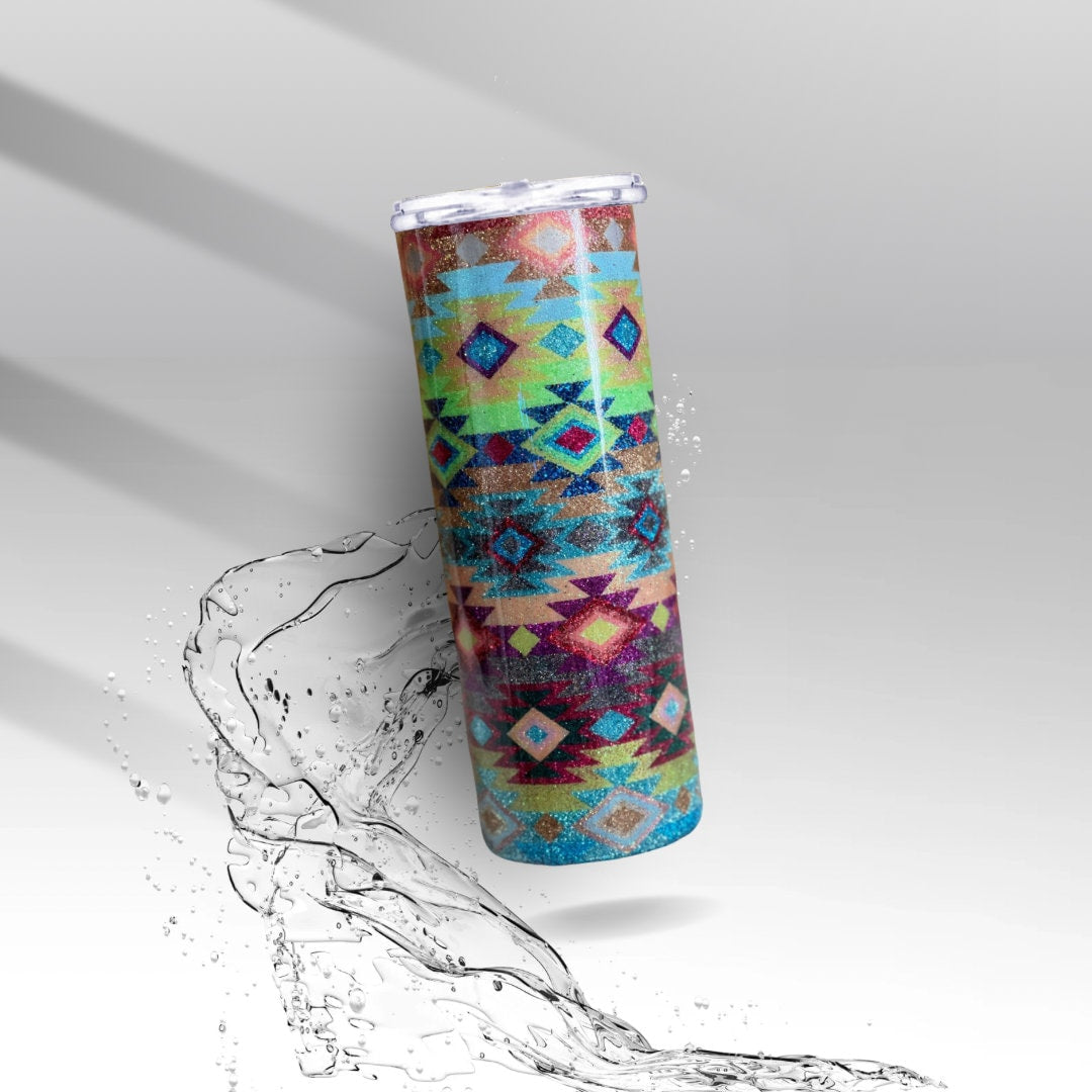 Tribal Aztec, Epoxy Insulated Tumbler