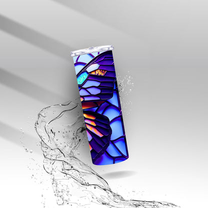 Stained Glass Butterfly, Sublimation Insulated Tumbler