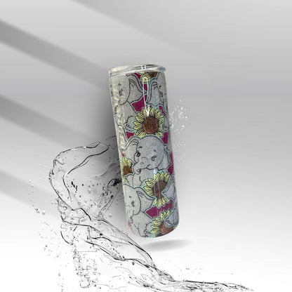 Elephant Sunflower, Epoxy Insulated Tumbler