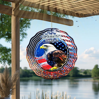 Made in America, American Flag, 10 inch Garden Wind Spinner