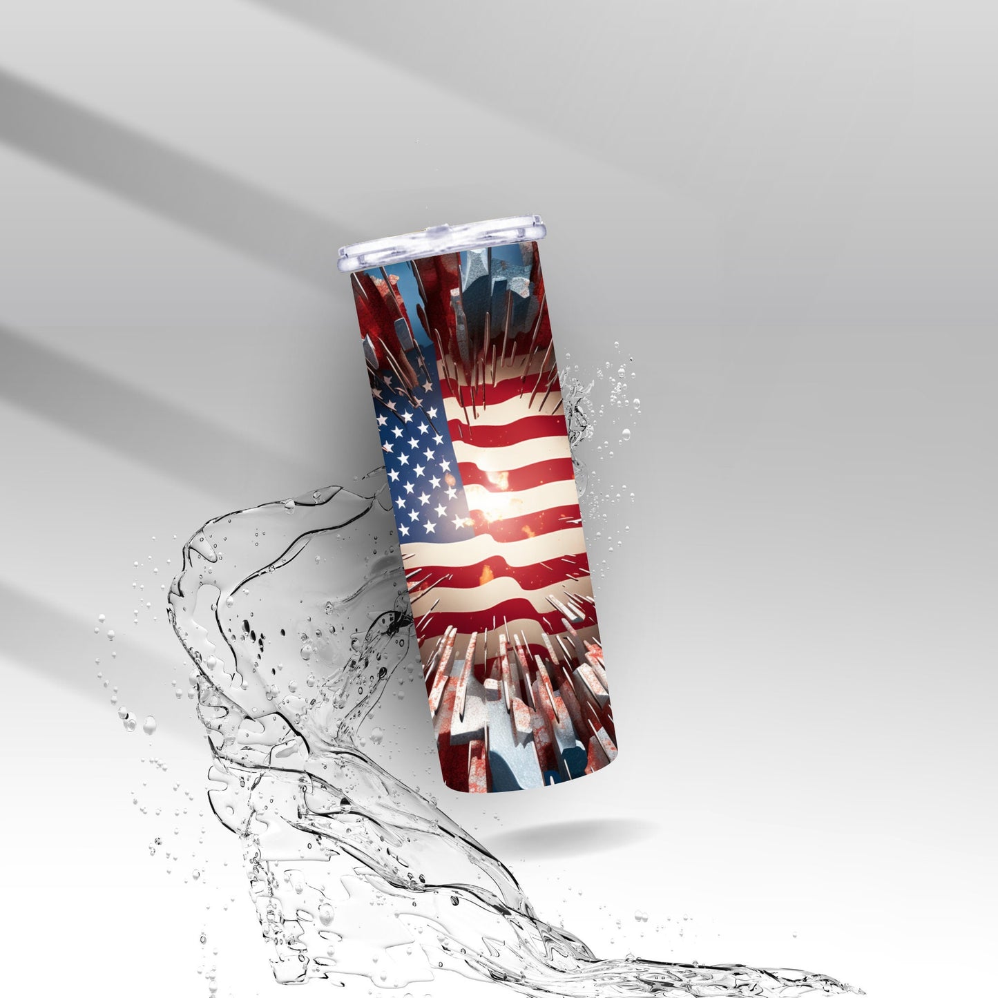 4th of July American Firework, Sublimation Insulated Tumbler