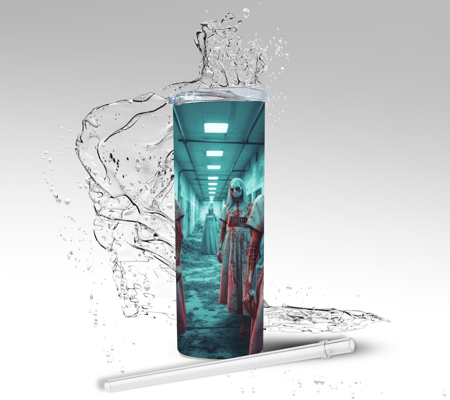 Dead Zombie Nurses, Sublimated 20 oz Skinny Tumbler