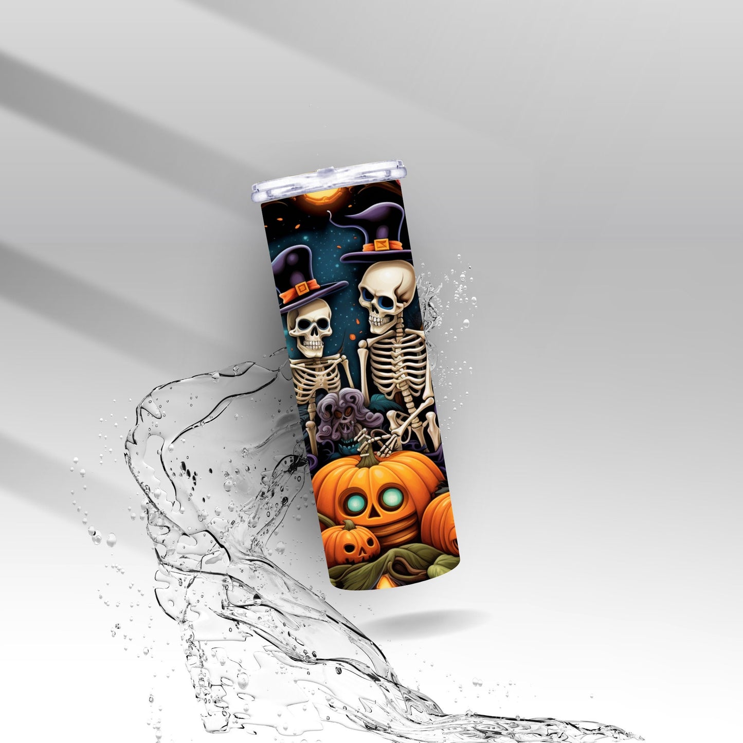 Halloween Skeletons Pumpkin Patch, Sublimation Insulated Tumbler