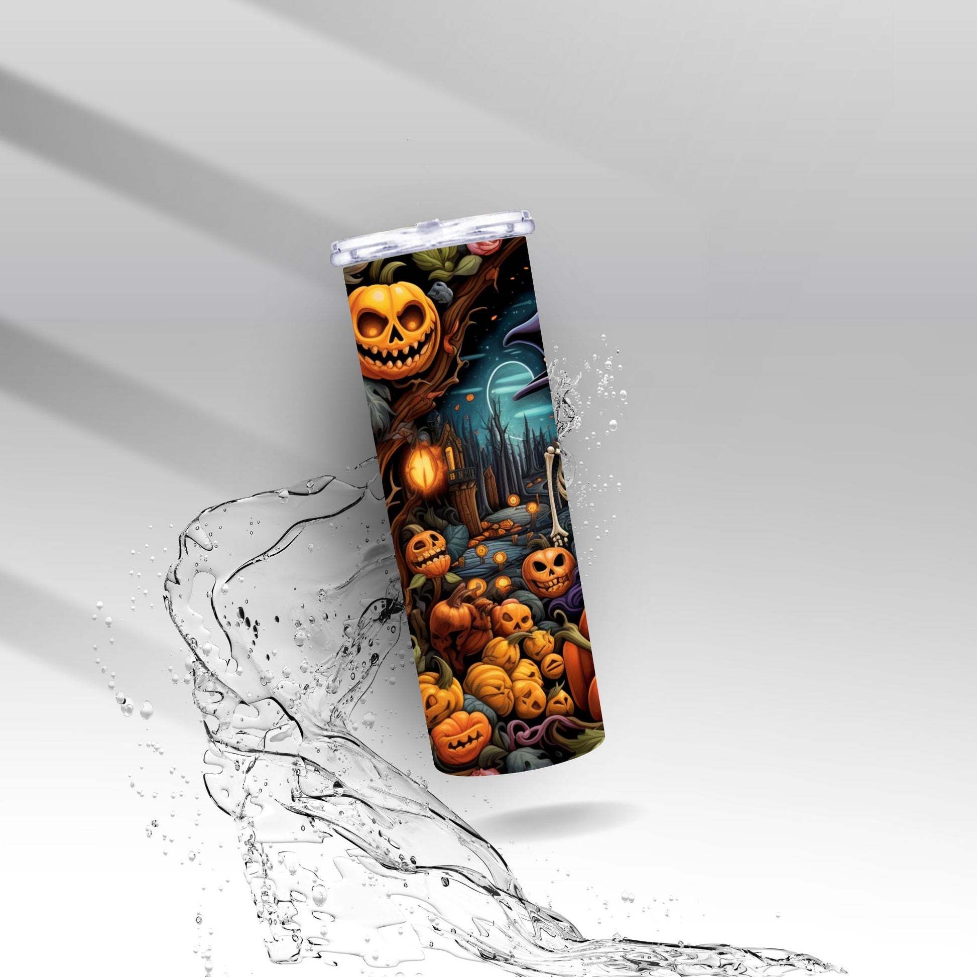 Halloween Skeletons Pumpkin Patch, Sublimation Insulated Tumbler