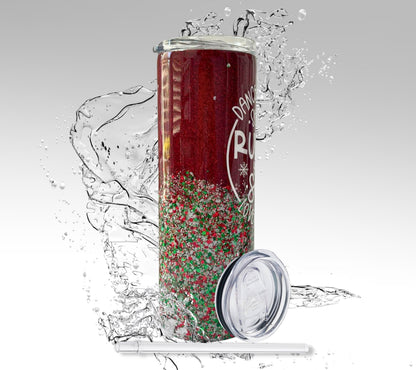 Dance Like Frosty, Glitter Epoxy 20 oz Skinny Tumbler