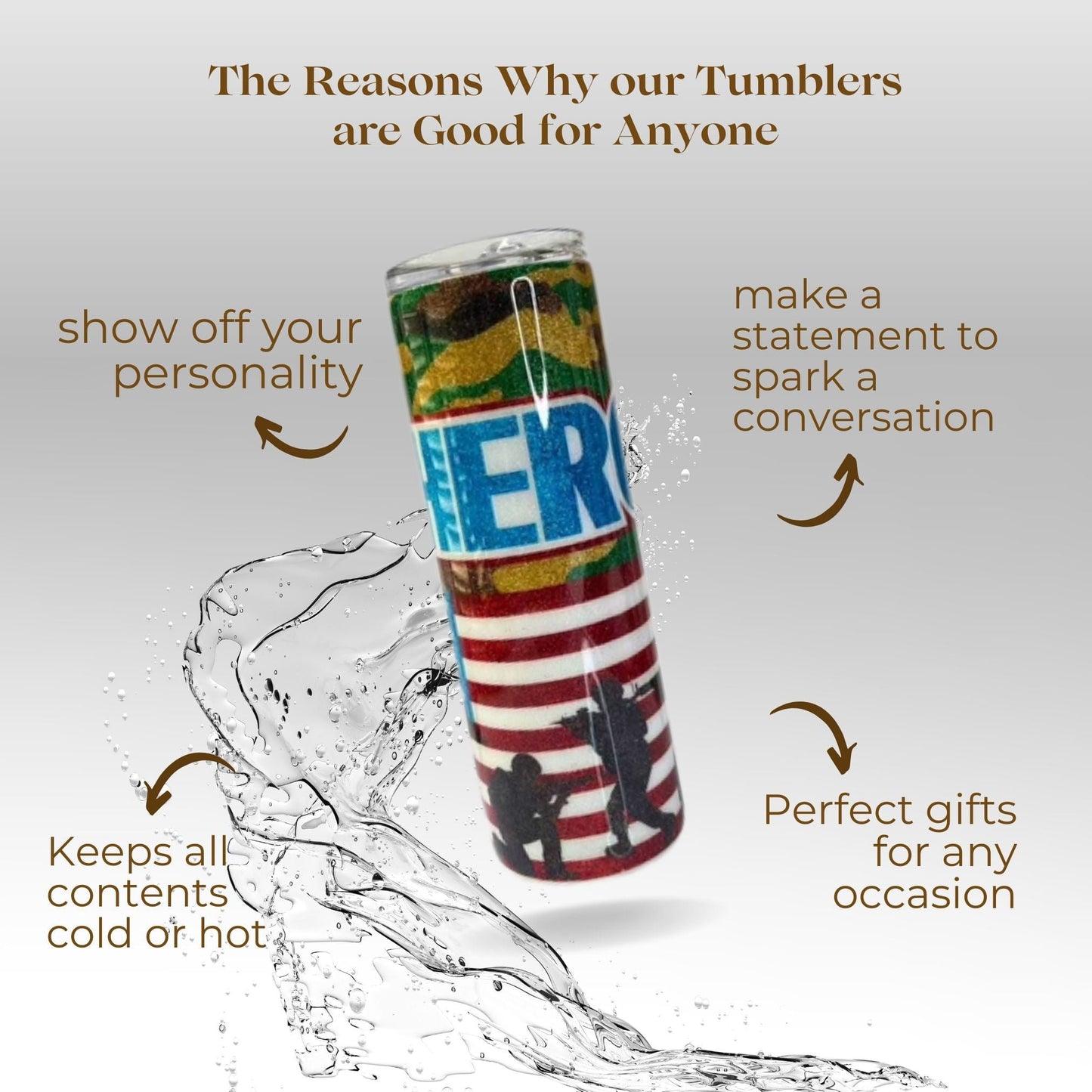 Neon Glow American Flag, Sublimation Insulated Tumbler