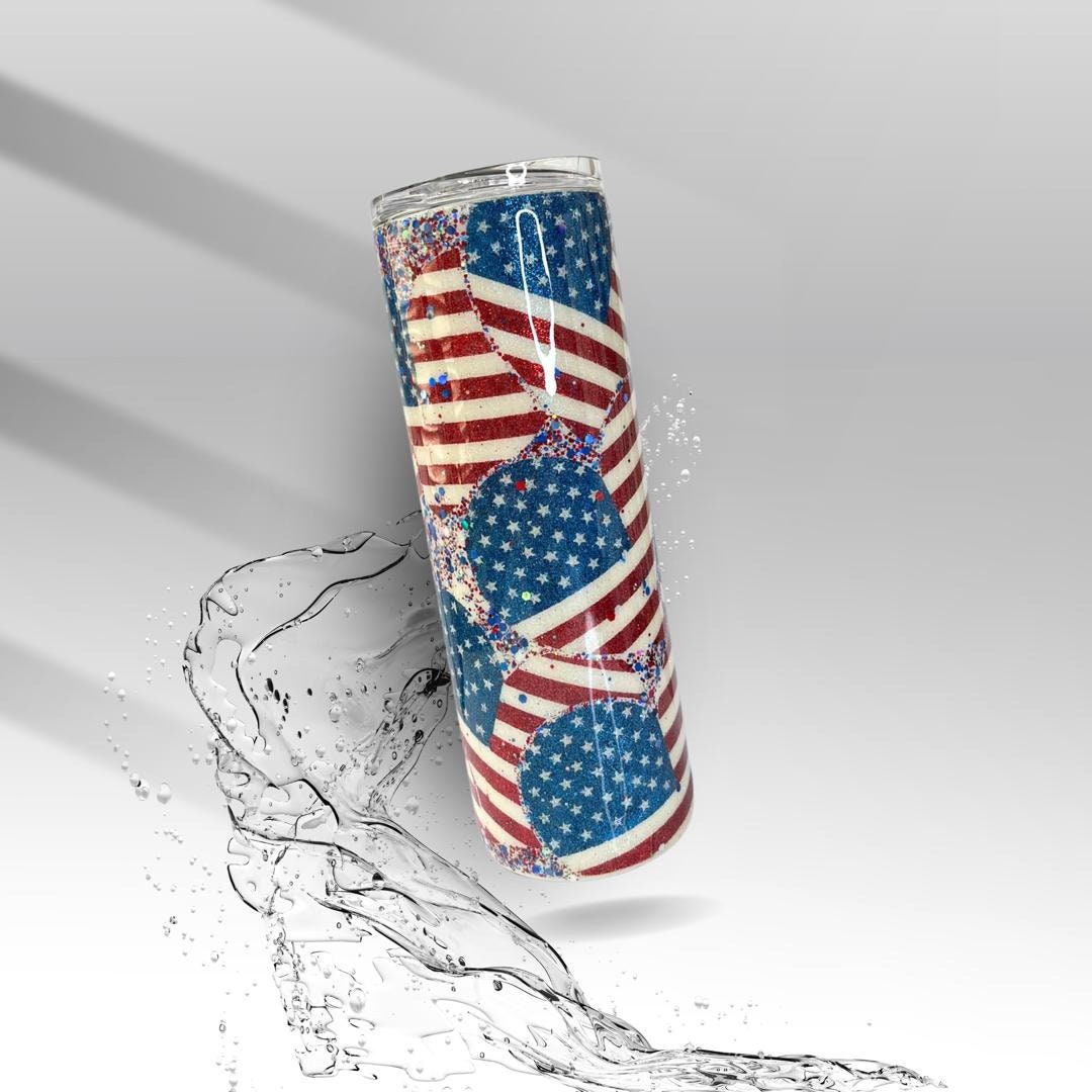 Patriotic Hearts, Epoxy Insulated Tumbler