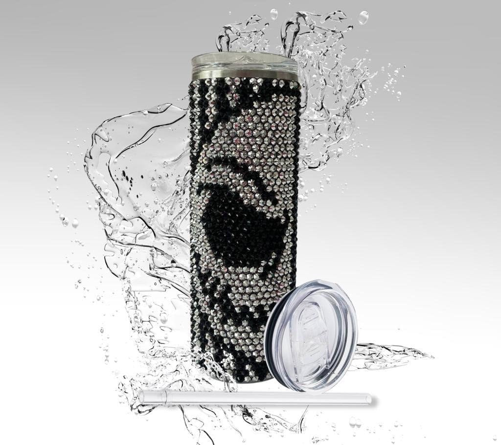 Rhinestone Tumbler: Nightmare, Jack and Sally, 20 oz Rhinestone Bling Skinny Tumbler