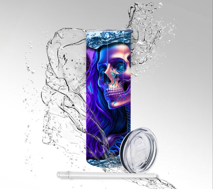 Scorpio Zodiac Skeleton, Sublimated 20 oz Skinny Tumbler