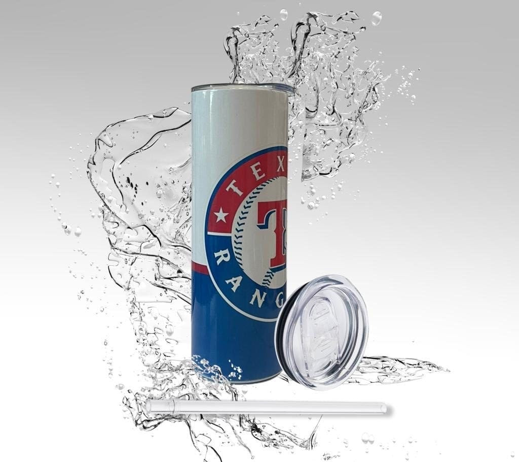 Rangers Design Baseball Tumbler, Texas Sports Sublimation Drinking Cup