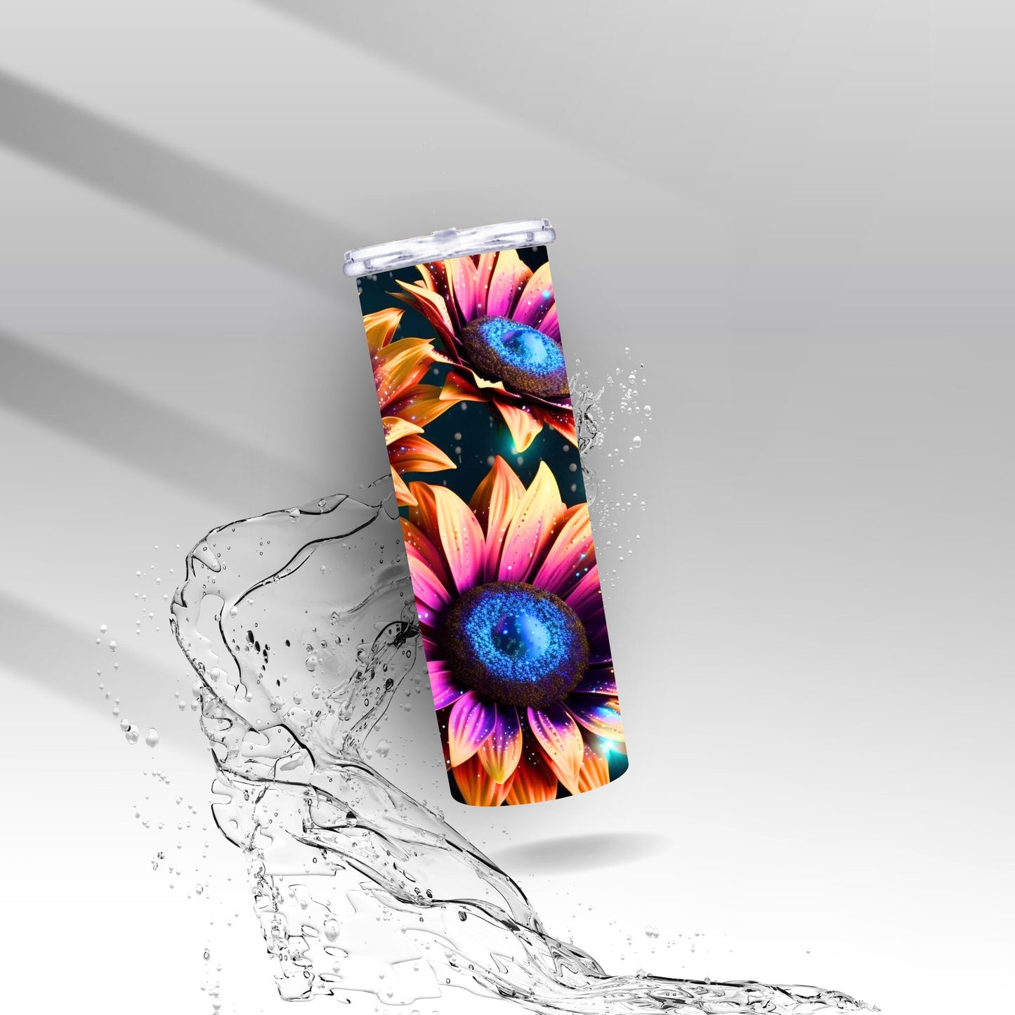 Rainbow 3D Sunflowers, Sublimation Insulated Tumbler