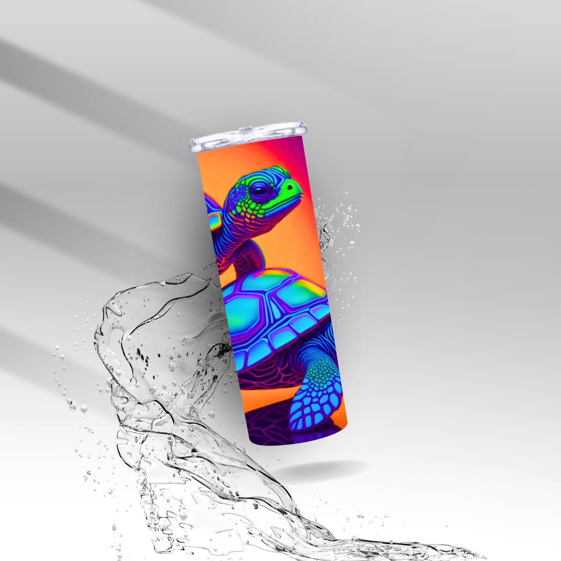 Neon Sea Turtles, Sublimation Insulated Tumbler