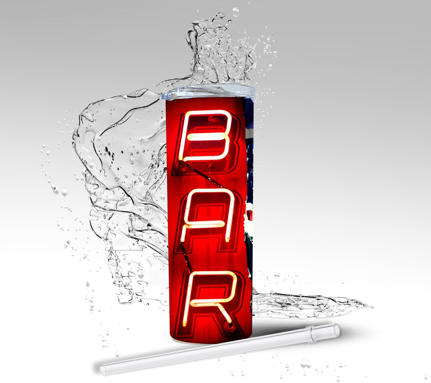 American Bar Beer, Sublimated 20 oz Skinny Tumbler