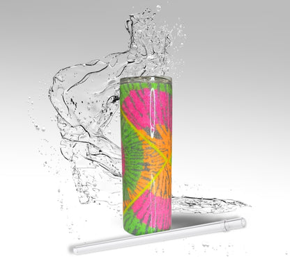 Hippie Tye Dye, Glitter Epoxy Custom Oz Tumbler