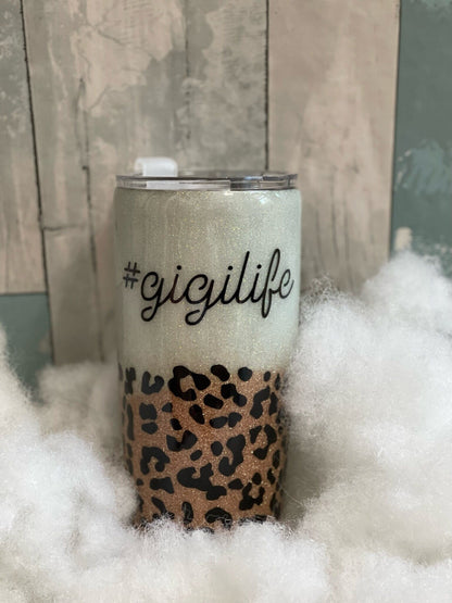 GiGi, Grandma Life, Glitter Epoxy Custom oz Tumbler