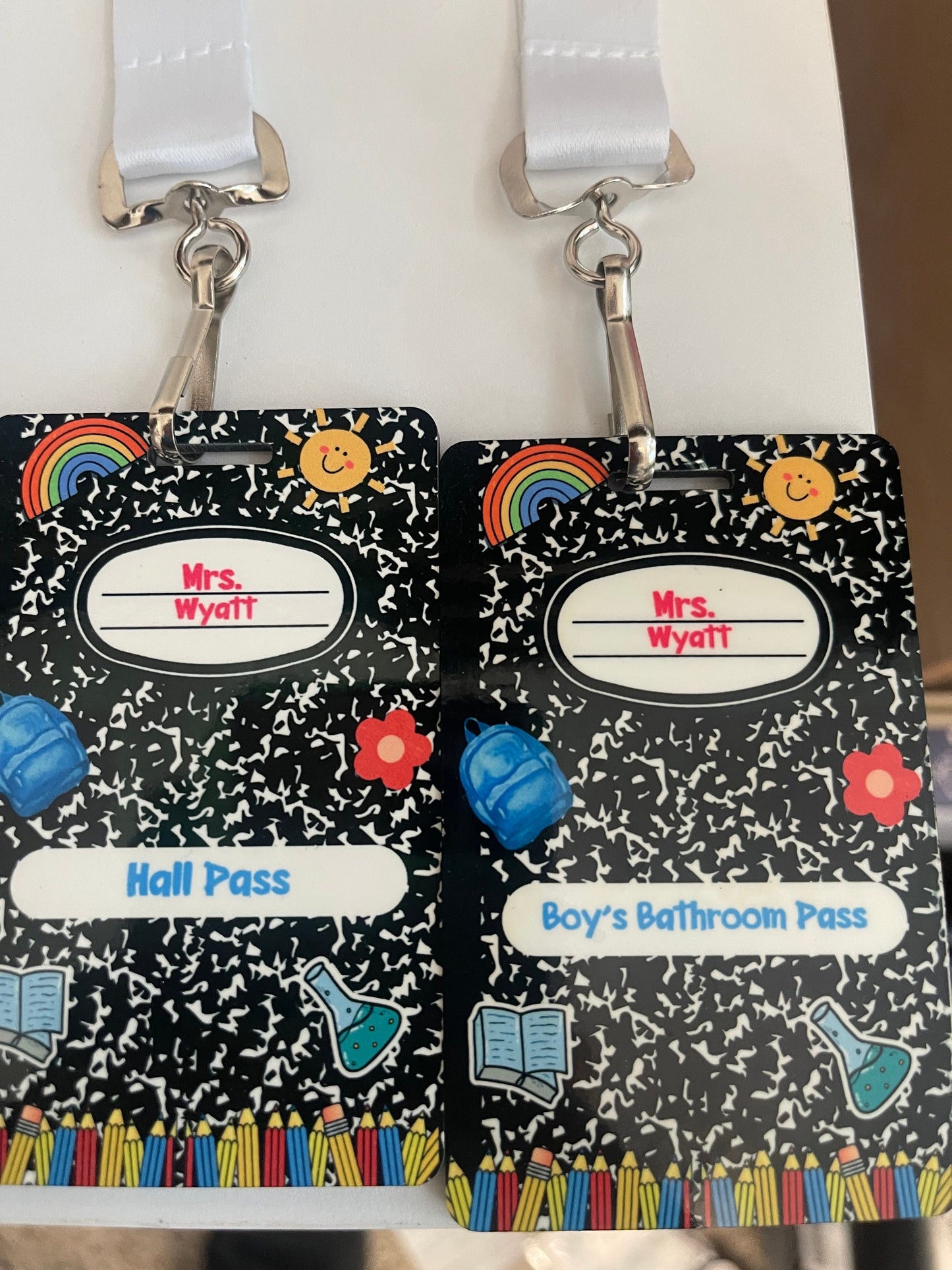 Colorful & Durable Hall Passes for Teachers and Students